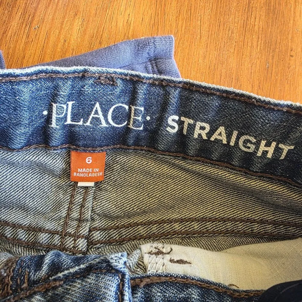 The Children's Place Boys Jeans Size 6 Straight Leg Blue Denim